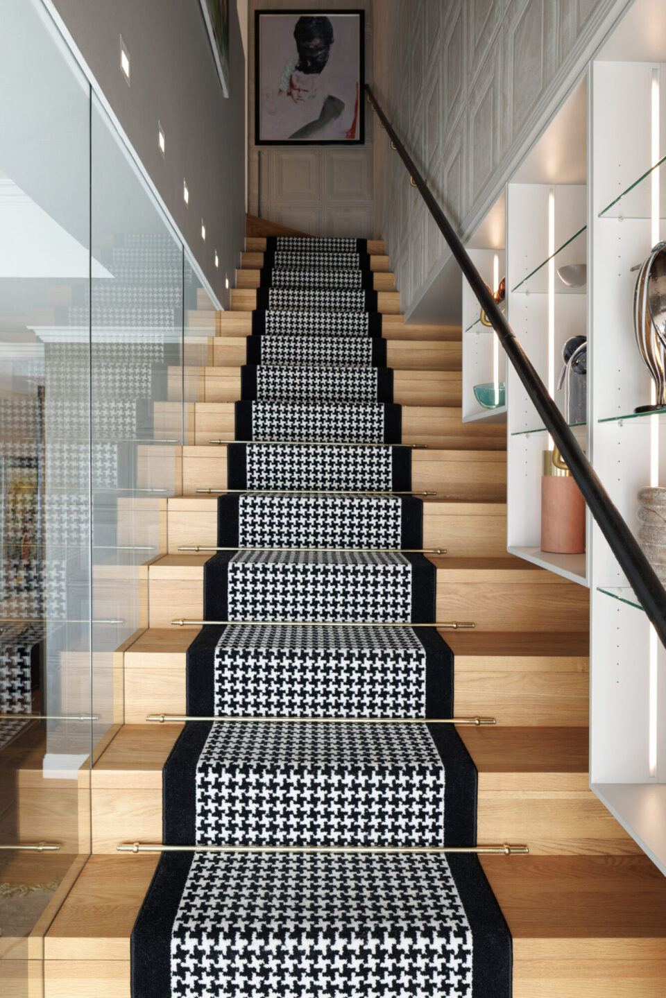 Stair runner puuportaissa